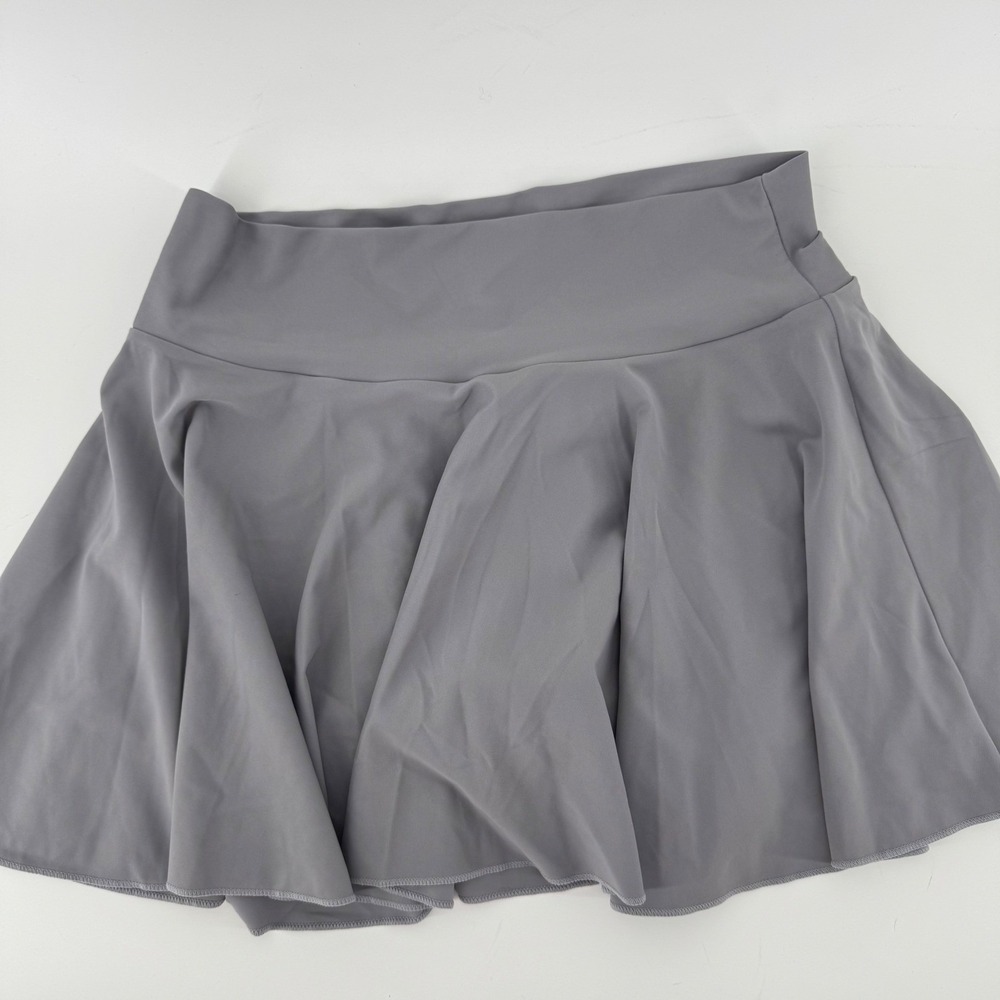 Athletic Womens XL Gray Pleated‎ Tennis Golf Running Workout Shorts Skirt Casual